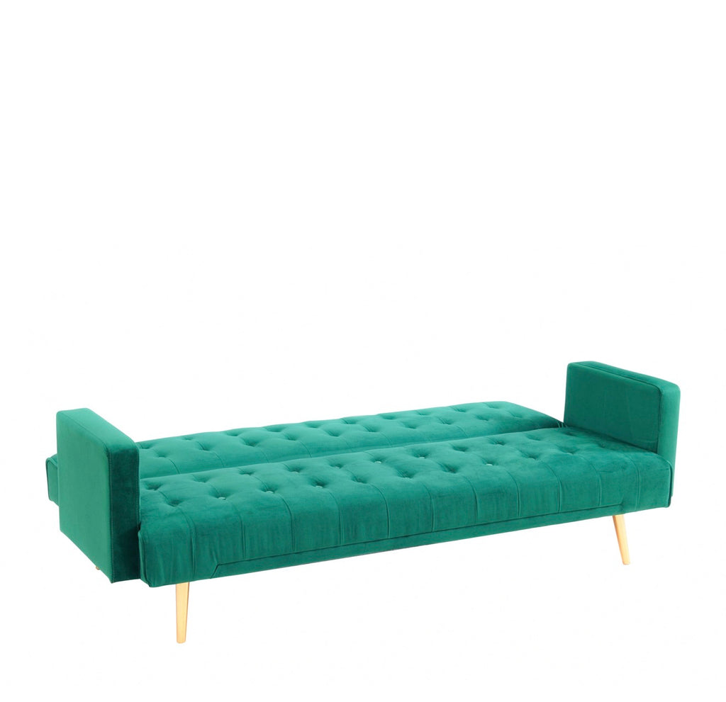 Luxury Velvet Green Sofa Bed